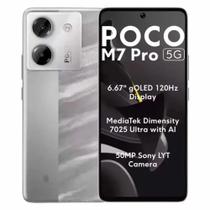 Smartphone-Xiaomi-Poco M7 Pro 5G 8gb RAM 256gb Dual SIM Tela 6.67 - Prata