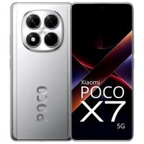 Smartphone Xiaomi POCO X7 512GB 12GB RAM Expansível Prata Tela AMOLED 120Hz, Câmera 64MP, Bateria de Alta Duração