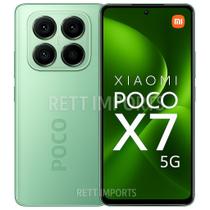 Smartphone Xiaomi POCO X7 5G 512GB, 12GB RAM, Tela 6,67 polegadas AMOLED 120 Hz, Câmera 64 MP, NFC, Bateria 5100 mAh, Dual SIM, Android 14, Verde