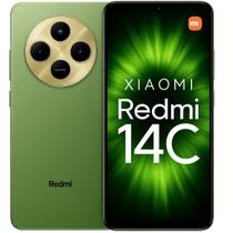 Smartphone Xiaomi Redmi 14C, 128GB, 4GB RAM, Tela 6,74 polegadas HD 90Hz, Câmera 50MP com IA, Bateria 5000mAh, Android 13, Dual SIM 4G, VERDE
