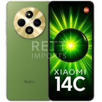 Smartphone Xiaomi Redmi 14C 256GB, 4GB RAM, Tela 6,74 polegadas 90 Hz, Câmera 50 MP, Helio G36, Bateria 5000 mAh, Dual SIM, Android 14, Verde