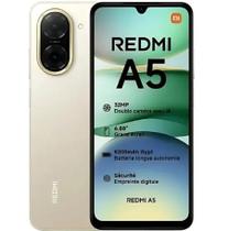 Smartphone Xiaomi Redmi A5 128GB 4GB mais 4GB RAM VIRTUAL, Dual SIM 4G, Tela 6,88, HD 120Hz, Câm. 32MP com IA, Bateria 5200mAh, Android 15 Go
