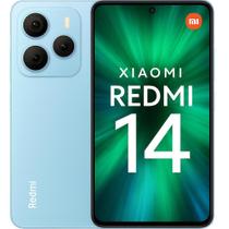 Smartphone Xiaomi Redmi Note 14 4G, 256GB, 8GB RAM, Android 13, Câmera 50MP, Tela 6,6 polegadas 90Hz, Bateria 5000mAh, Dual SIM, AZUL