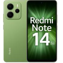 Smartphone Xiaomi Redmi Note 14 5G, 256GB, 8GB RAM, Tela 6,6 polegadas 90Hz, Câmera 50MP, Android 13, Bateria 5000mAh, Dual SIM, VERDE Smartphone Xiaomi Redmi Note 14 5G, 256GB, 8GB RAM, Tela 6,6 polegadas 90Hz, Câmera 50MP, Android 13, Bateria 5000mAh, Dual SIM, VERDE