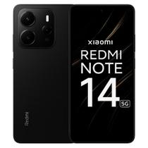 Smartphone Xiaomi Redmi Note 14 5G, 256GB, 8GB RAM, Tela 6,6 polegadas 90Hz, Câmera 50MP, Bateria 5000mAh, Dual SIM, PRETO