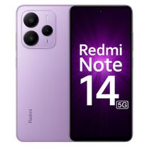 Smartphone Xiaomi Redmi Note 14 5G, 256GB, 8GB RAM, Tela 6,6 polegadas 90Hz, Câmera 50MP, Bateria 5000mAh, Dual SIM, ROXO Smartphone Xiaomi Redmi Note 14 5G, 256GB, 8GB RAM, Tela 6,6 polegadas 90Hz, Câmera 50MP, Bateria 5000mAh, Dual SIM, ROXO