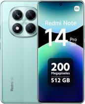 Smartphone Xiaomi Redmi Note 14 PRO 5G 512/12GB NFC Câmera 200MP 4K Tela AMOLED- Verde