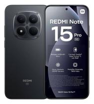 Smartphone Xiaomi Redmi Note 15 PRO 5G 512GB 8GB Câmera 200MP Tela AMOLED 120Hz Turbo 45W - Preto