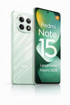 Smartphone Xiaomi Redmi Note 15 Verde, 128GB 6GB RAM, Dual SIM, Tela 6,67 polegadas AMOLED 120 Hz, Câmera 50 MP, Bateria 6000 mAh, Android 14