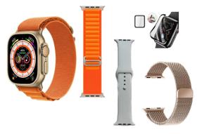 Smartwatch 45mm Ultra Serie 8 Hw8 Alpine Watch Original Kit Pulseira Pelicula Lançamento 2023