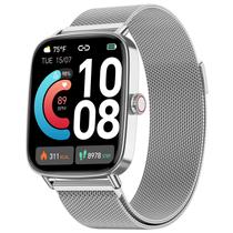 Smartwatch aeac 1,85" HD Rastreador Fitness com Chamadas Pulseira de Metal