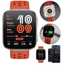 Smartwatch Amazfit Bip 6 Gps Mapas Com Película Red Vermelho