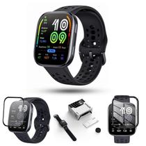 Smartwatch Amazfit Bip 6 Mapas Assistente IA Blue Black Com Película de Silicone