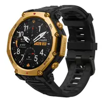 Smartwatch Amazfit T-REX 3 PRO Gps Integrado, Tela Amoled, Titânio 48mm, Tactical Black Gold A2444