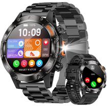Smartwatch BRUBOSES para homens em aço inoxidável robusto militar Smartwatch BRUBOSES para homens em aço inoxidável robusto militar