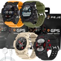 Smartwatch Com Gps Relógio G01C Masculino Tatico Militar Estilo GSHOCK Amoled Android iOS Bluetooth
