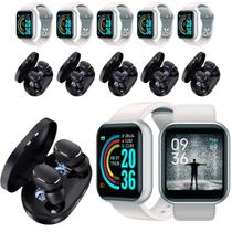 Smartwatch D20 + Fone A6S Atacado 10 Peças C/ Garantia