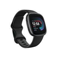 Smartwatch de fitness Fitbit Versa 4 com GPS, frequência cardíaca preta