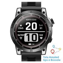 Smartwatch Esportivo North Edge Masculino - Tela AMOLED HD de 1.43", GPS, 50m ATM, Altímetro e Barômetro