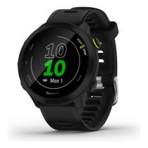 Smartwatch Esportivo Preto Forerunner 55 com GPS e Cardio 24h