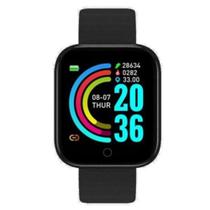Smartwatch Esportivo Y68 Bluetooth compativel com IPhone e Android Preto