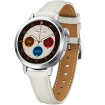 Smartwatch FANY Luna 1,1" AMOLED Pulseira de Couro Fitness