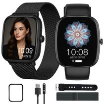 Smartwatch Feminino Masculino Para Xiaomi Redmi Galaxy iOS 3 Pulseiras