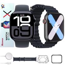 Smartwatch Feminino Masculino W10 47mm 1GB Amoled Nfc Gps 2 Pulseiras