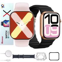 Smartwatch Feminino Masculino W10 47mm 1GB Amoled Nfc Gps 2 Pulseiras