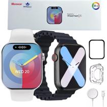 Smartwatch Feminino Masculino W99 Pro 45mm Amoled Nfc Gps 3 pulseiras