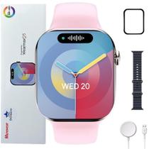 Smartwatch Feminino Masculino W99 Pro 45mm Amoled Nfc Gps 3 pulseiras