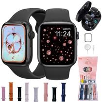 Smartwatch Feminino W10 Mini 41mm Amoled 8 Pulseiras Fone Bluetooth