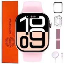 Smartwatch Feminino W10 Pro Mini Chatgpt Amoled Gps 2 Pulseiras