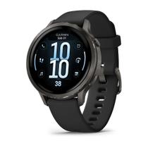 Smartwatch GPS Garmin Venu 4 Ardósia com Pulseira de Silicone Preta 41mm Smartwatch GPS Garmin Venu 4 Ardósia com Pulseira de Silicone Preta 41mm