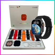 Smartwatch Hw Ultra 2 Preto Lançamento Com Chat Gpt 7 Pulseiras Original Envio Já