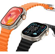 Smartwatch HW Ultra2 49mm AMOLED NFC ChatGPT + GPS com 8 Pulseiras