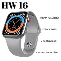 Smartwatch HW16 44mm Feminino Masculino Android iOS Wearfit Aplicativo