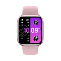 Smartwatch Hw22 Rosa Troca Pulseira Android Ios Cardíaco