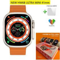 Smartwatch HW68 Ultra Mini Tela 1.75" 41mm HD Nfc redes Sociais Saúde 2 Puls Cor Prata Estelar