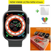 Smartwatch HW68 Ultra Mini Tela 1.75" 41mm HD Nfc redes Sociais Saúde 2 Puls Cor Preto
