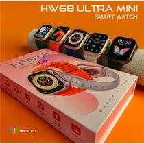 Smartwatch HW68 Ultra Mini Watch 8 Ultra Mini 2 Pulseiras ( ROSA )