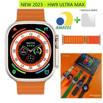 Smartwatch Hw9 Ultra Max Amoled Series 9 Digital 2.2 49mm 8 2 Pulseiras HW 9 - Prata