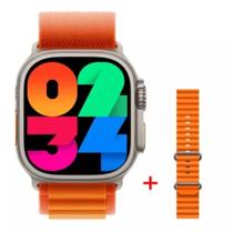 Smartwatch Hw9 Ultra Max Serie 9 Tela Amoled 49mm Bússola Pulseira Extra