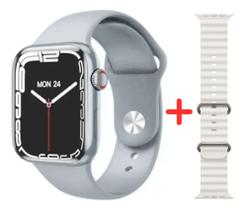 Smartwatch Inteligente Smartwatch S28 Pro Branco Recebe E Faz Ligação Notifica Mensagens Com Duas Pulseiras