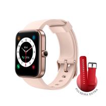 SmartWatch KaBuM! smart 700, Rosé, Pulseira Extra Vermelho, Compatível IoT Alexa - KBSAC021 SmartWatch KaBuM! smart 700, Rosé, Pulseira Extra Vermelho, Compatível IoT Alexa - KBSAC021