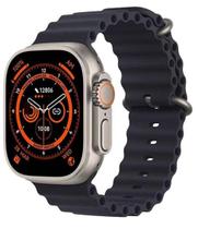 Smartwatch Lançamento Hw8 Ultra Preto Watch Serie 8 Nfc Troca Pulseira Bluetooth Android iOS Siri