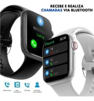 Smartwatch Microwear S11 2026 Série 11 AMOLED 2.08 Polegadas GPS Bluetooth Ligações WhatsApp Voz IP68 Prata Preto