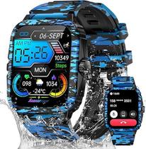 Smartwatch Militar Erosados com Tela de 1,96" e Resistência à Água 3 ATM