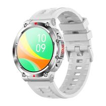 Smartwatch para homens tela AMOLED HD ultra grande chamada Bluetooth - Prata