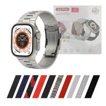 Smartwatch Premium IOS/ANDROID +10 Pulseiras, NFC, Controle Musical e Notificações de redes sociais